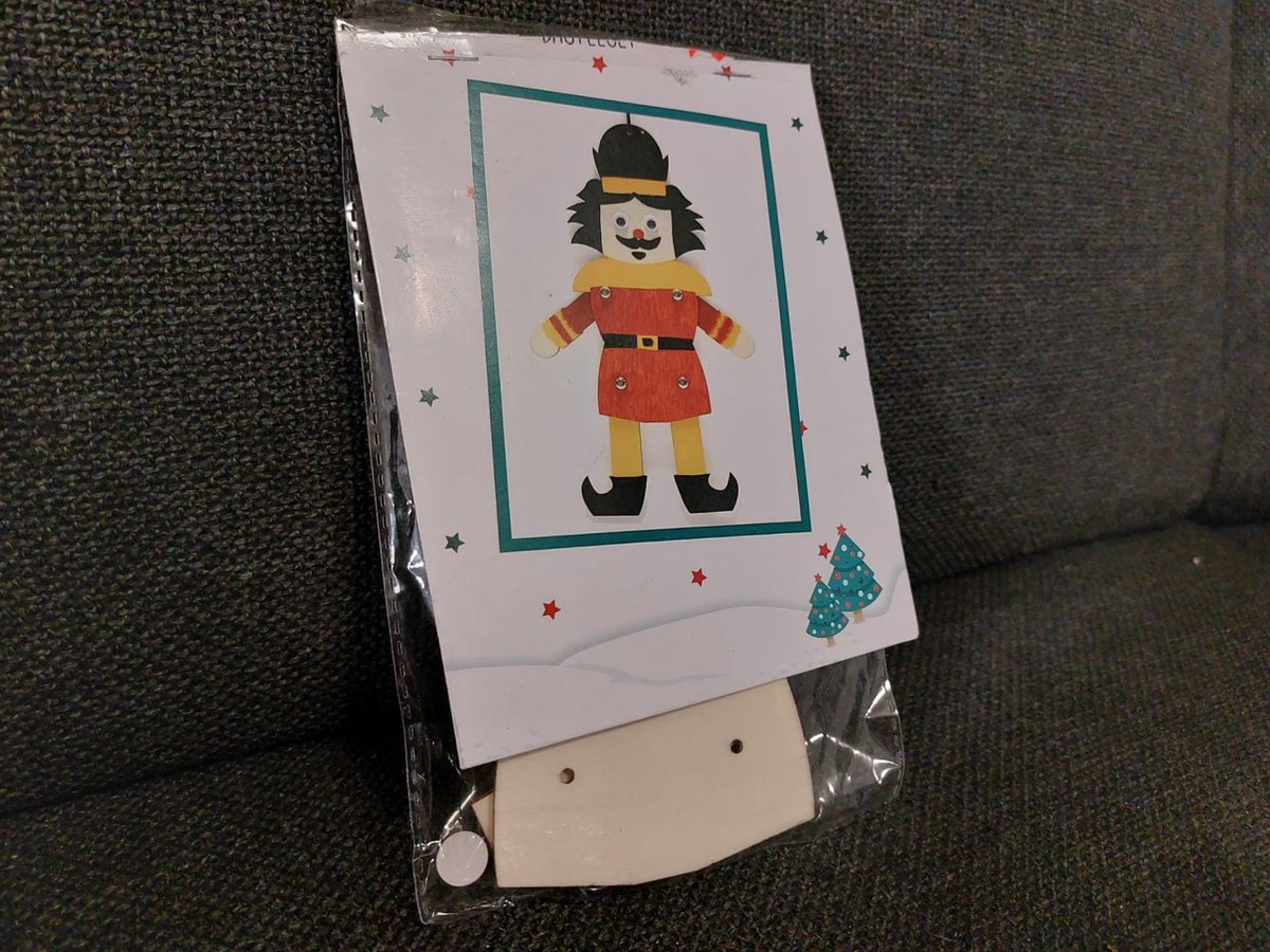 Kerst Knutselset - Houten Notenkraker - Maak je eigen Kerst Notenkraker| Kerstknutselen voor Kinderen - Hanger Kerstboom - Kerstversiering Kinderen - Kids Kerst